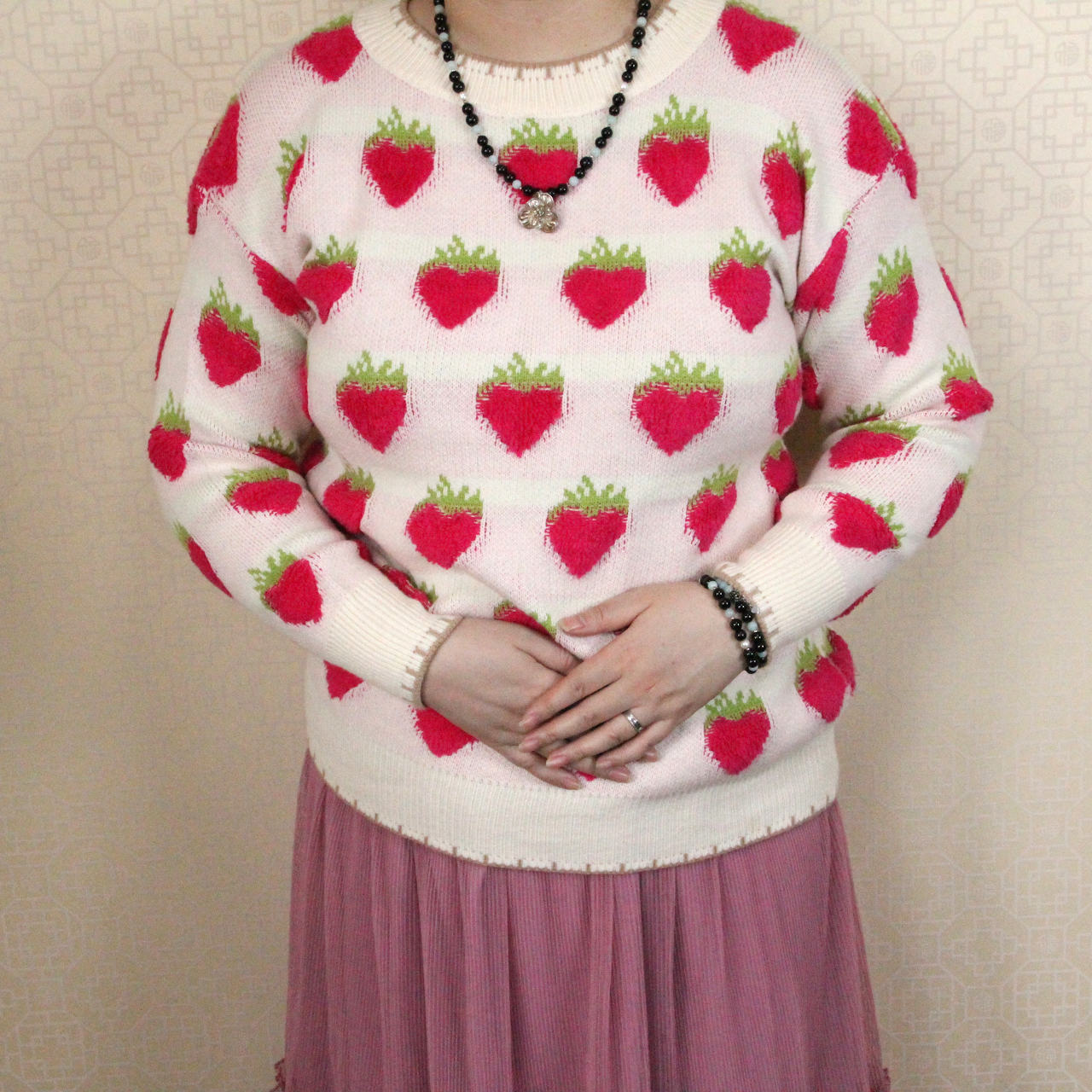 YAN Black Bead Necklace Tourmaline & Amazonite Small Necklace Style