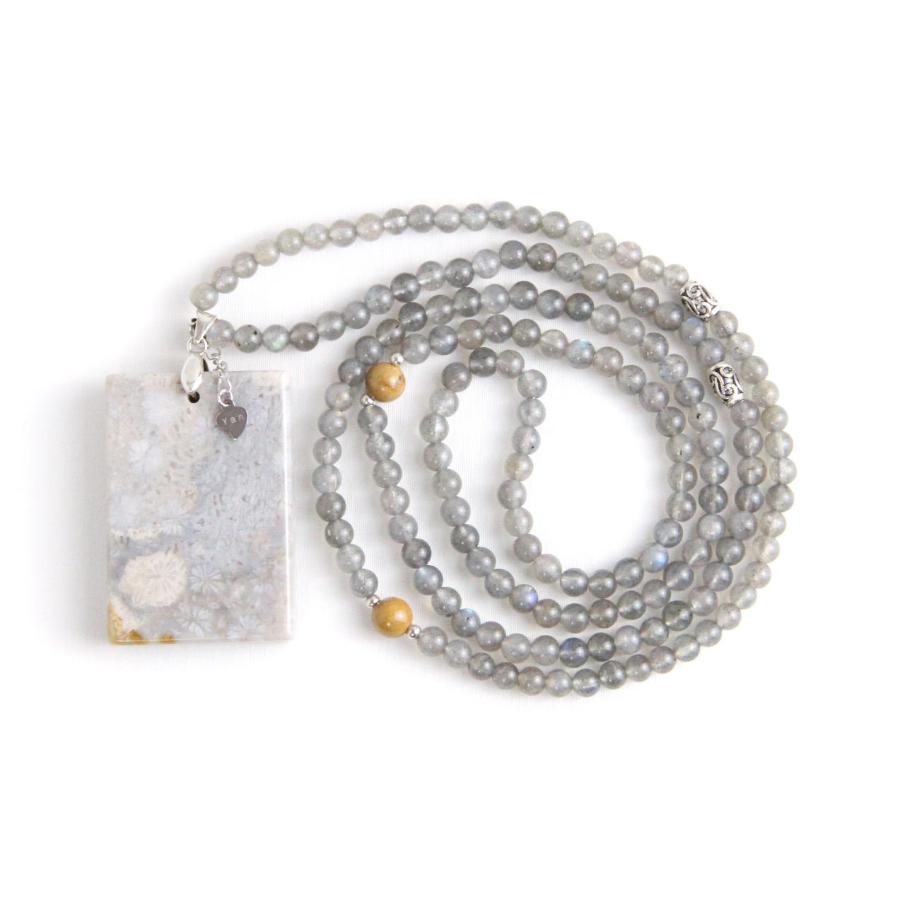 Sandalwood and Moonstone Bead Necklace main image 1